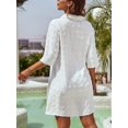 thumbnail image 5 of PULLIMORE Womens Swimsuit Coverups Swiss Dots Bikini Swimwear Beach Cover Up Dress Shirt (M, White), 5 of 7