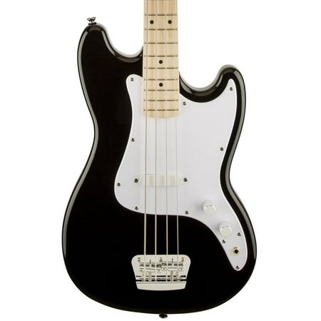 Fender Squier Bronco Electric Bass Guitar, Black, 30"