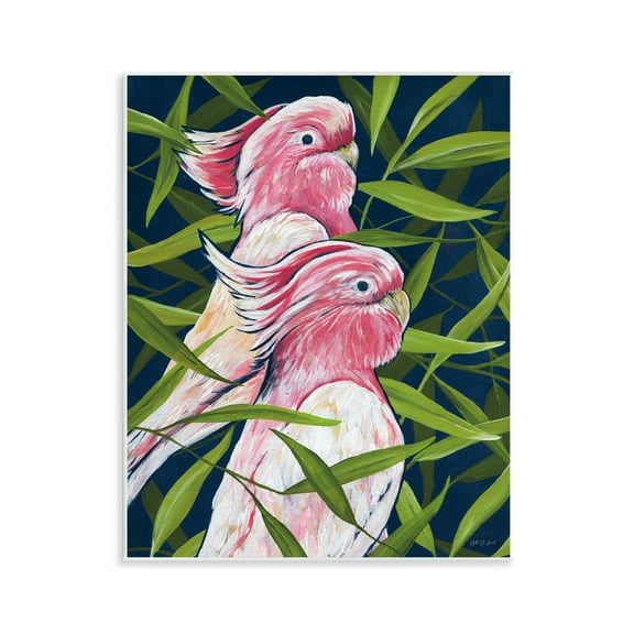Stupell Industries Tropical Paradise Cockatoo Animals Painting Unframed Art Print Wall Art, 11 x 14