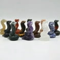 thumbnail image 5 of HOOUN 1.5" Natural Crystal Snake Carved Quartz Stone Serpent Rock Healing Reiki Decor-Moss Agate-1PC (Random Pick), 5 of 9