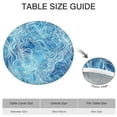 thumbnail image 6 of Blue White Tie Dye Wave Pattern Round Fitted Tablecloth with Elastic Edge,Dining Table Cover Waterproof,Outdoor Round Tablecloth for Camping,Dining,Indoor and Outdoor, 6 of 7