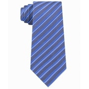 Kenneth Cole Reaction Men's Neck Tie Block Striped Slim Silk Blue Not Applicable