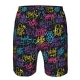 thumbnail image 3 of Goofa Graffiti Art Printed Mens Swim Trunks Summer Quick Dry Short Beach Swimwear Bathing Suits-3X-Large, 3 of 9