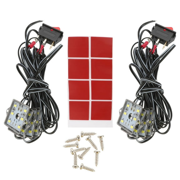 Masteelf 1Set Car Led Tail Box Light Aluminum Alloy Rubber Copper For Truck Van Boat Outdoor Use Pickup Bed Light Kit