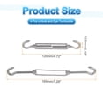 thumbnail image 2 of 4Pcs M8 Hook and Hook Turnbuckle, 304 Stainless Steel Wire Rope Tension, 2 of 6