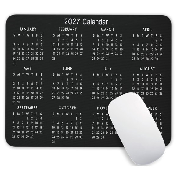 Alfombrilla XWYSAW 24x20 cm Calendario 2027 Antideslizante