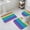 Multicolor, variant on Blue Purple Teal Ombre Cream Bath Mat 3 Piece Bathroom Rug Set, Modern Abstract Art Aesthetics Non Slip Bath Rug Contour Mat and Toilet Lid Cover, Absorbent Shower Mats Soft Bath Rugs and Mats Sets