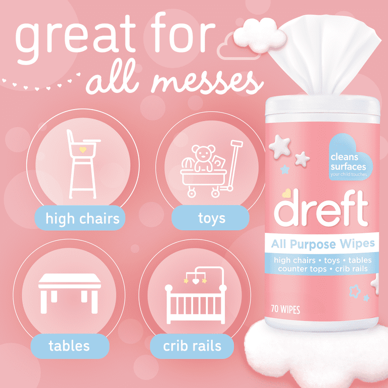 Dreft All Purpose Baby Cleaning Wipes, 70 Count photo 2