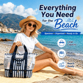 thumbnail image 7 of Tirrinia Mesh Beach Bag with Cooler Compartment, Extra Large Totes for Beach Travel, Functional Fashion Beach Bag for Women, Unique Gifts for Mom, 7 of 7