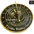 thumbnail image 3 of 50th Golden Wedding Anniversary Sundial Gift Heavy Duty Brass Home Decor Or Garden Present Idea for Parents, Grandparents, Friends, Couples 50 Years Marriage, 3 of 6