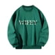 thumbnail image 3 of Sudaderas para mujer, sudaderas con hombros caídos y estampado de letras a la moda L, 3 of 9