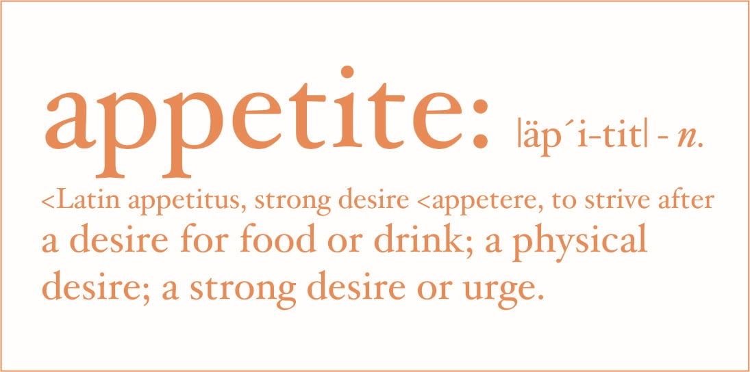 Appetite Definition Vinyl Decal Medium Persimmon