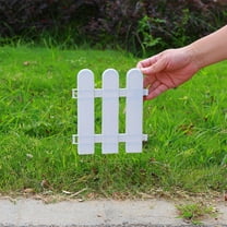 Neoyler Long Lasting PVC Garden Fence Small Flower Bed Edging Multi-Purpose Decorative Border with Ground Studs for Patios Pathways Easy Assembly Suit for Home Landscaping