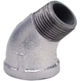 thumbnail image 3 of Anvil 8700128401, Malleable Iron Pipe Fitting, 45 Degree Street Elbow, 1/4" NPT Male x NPT Female, Galvanized Finish, 3 of 5