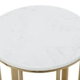 thumbnail image 6 of DecMode 16" x 24" Gold Metal Accent Table with Marble Top, 2-Pieces, 6 of 14