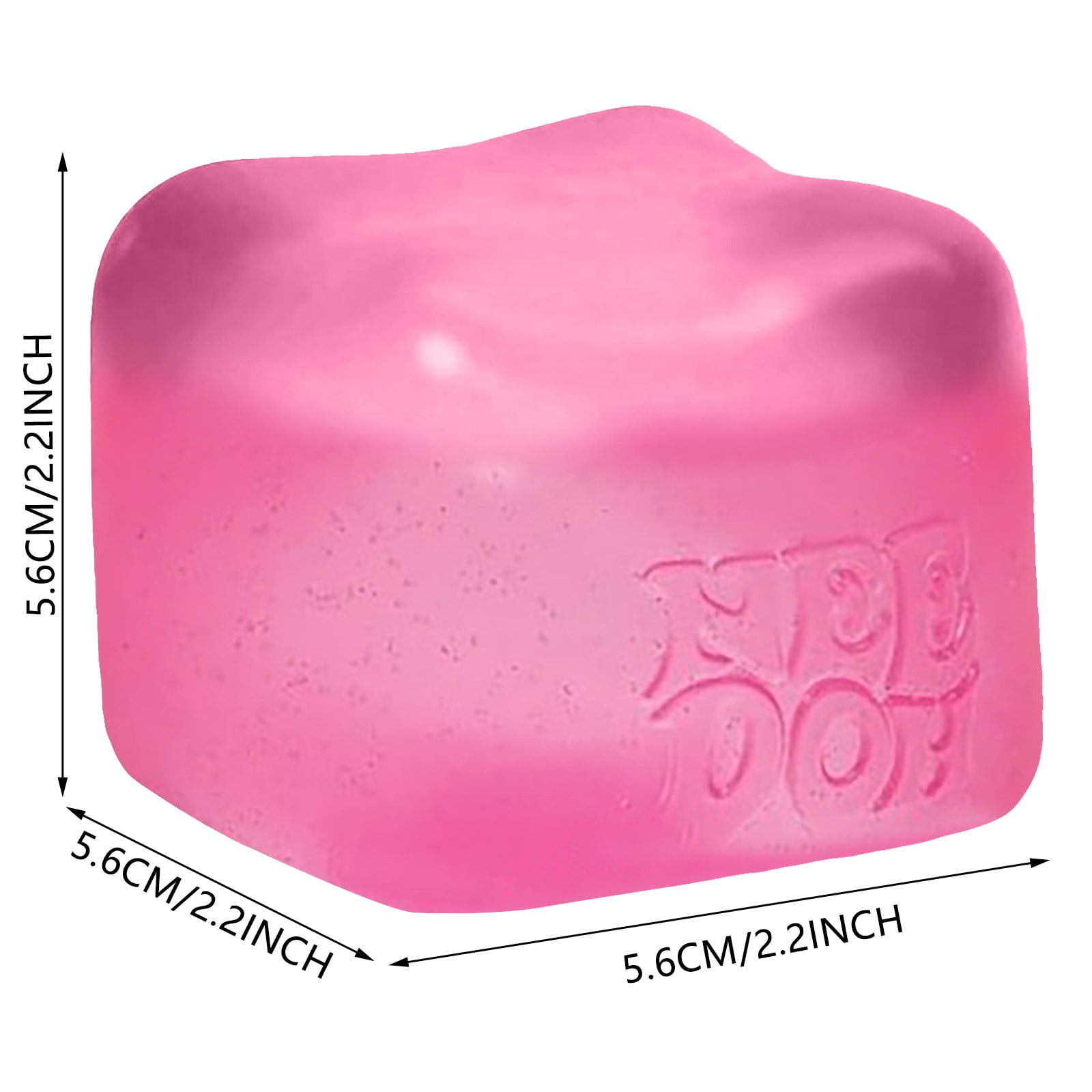 DJN Nice Cube Stress Relieving Squish Toy Colors 2.25 Inch Square