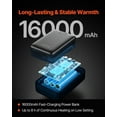 thumbnail image 3 of VEVOR Heated Jacket Hoodie for Men Women, Heated Sweatshirt Unisex Full-Zip with 7.4V 16000mAh Power Bank Pack, 5 Heating Zones, 3 Temp Levels, 4-8H Warmth, for Winter Outdoor Camping, Black, 3 of 9