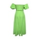 thumbnail image 3 of Gibobby Vestido Causal para Mujer de Verano Vestido de verano de color para mujer Vestido maxi con abertura lateral de manga de burbuja para vacaciones(Verde,G), 3 of 5