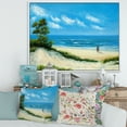 thumbnail image 2 of Designart 'Couple At The Beach In Sunlight' Nautical & Coastal Framed Canvas Wall Art Print, 2 of 5