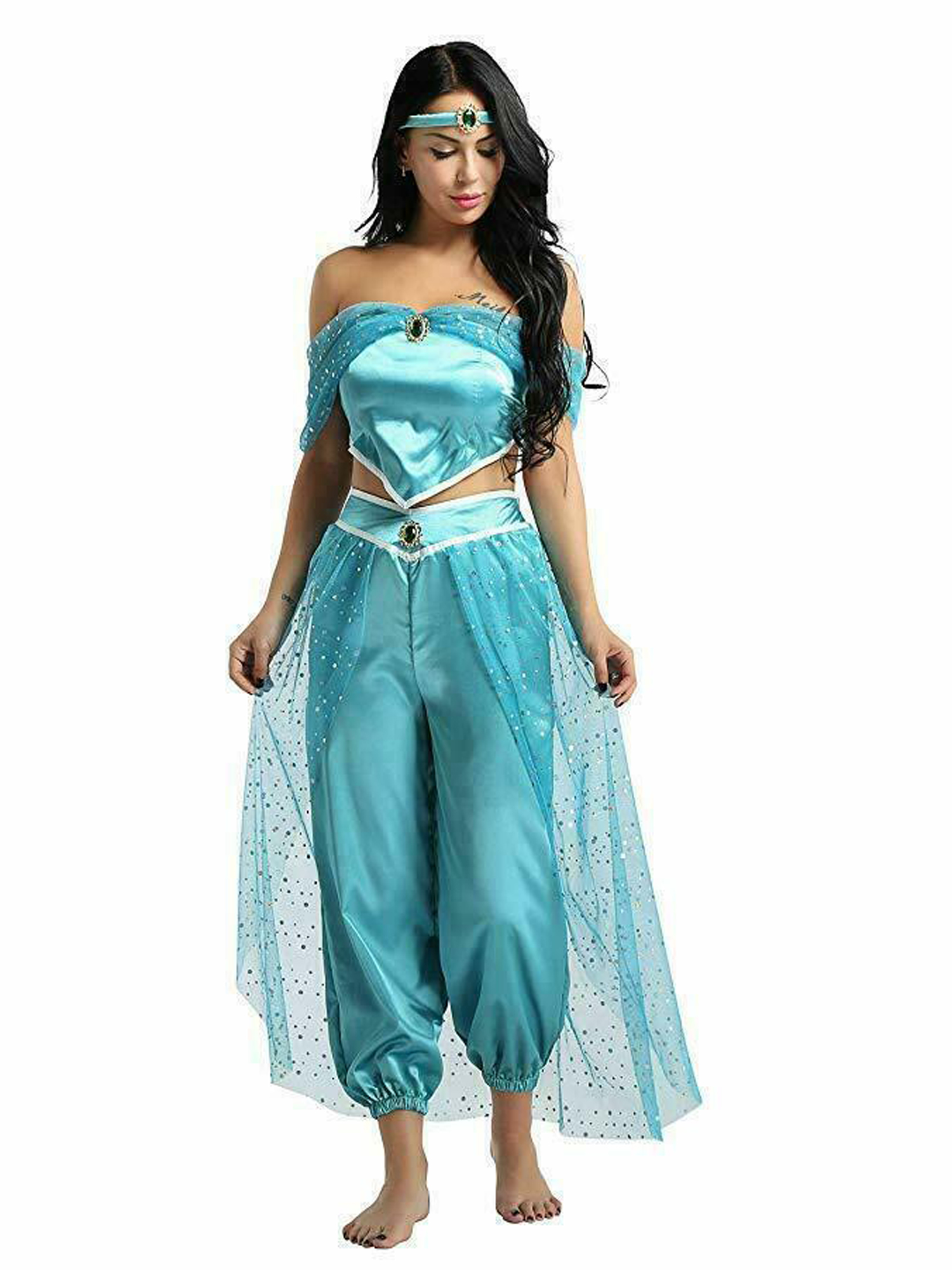 ZAXARRA - ZAXARRA Aladdin Jasmine Princess Cosplay Women Girl Fancy ...