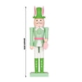 thumbnail image 4 of 2Pcs 11.81Inch Easter Wooden Bunny Nutcracker Figurine Desktop Ornament, Home Office Decor for Spring Festival Party Gifts & Decorations, Easter Basket Stuffers, 4 of 7