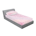 thumbnail image 2 of Ambesonne Modern Fitted Sheet & Pillow Sham Set, Abstract Disco Ball Pattern, Twin, Pale Pink Pale Pink, 2 of 2