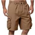 thumbnail image 3 of DIOAZUD Men's Cargo Shorts Outdoor Hiking Cropped Pants Lightweight Big and Tall Short Pant Athletic Workout Crop Trousers with Pockets, 3 of 8