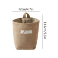 thumbnail image 2 of Small Cotton Linen Hanging Storage Basket, Washable Wall Mounted Organizer Bag, Practical Container for Kitchen, Bathroom and Household Sundries Arrangement, 2 of 7