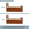 thumbnail image 4 of Tcbosik Twin Size Modern Storage Platform Bed with 6 Drawers, Walnut, 4 of 10