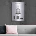 thumbnail image 6 of Luxe Metal Art 'Bird Cage Blueprint Patent White' Acrylic Glass Wall Art, 24"x36", 6 of 7