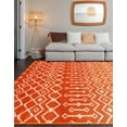 thumbnail image 4 of Unique Loom Moroccan Trellis Collection Area Rug - Mamounia (10' 8" x 16' 5" Rectangle Orange/Ivory), 4 of 6