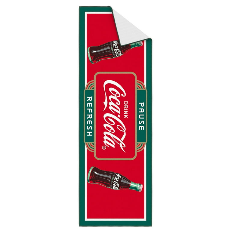 Ottomanson Coca-Cola Vintage Non-Slip Rubberback Runner Rug 20x59
