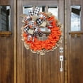 thumbnail image 5 of Fall Burlap Wreath Autumn Wreaths for Front Door Farmhouse,Thanksgiving Pumpkin Wreath with Bows Decor, 5 of 6