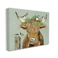 thumbnail image 3 of Stupell Industries Cattle & Birds Holiday Holly Holiday Painting Gallery Wrapped Canvas Print Wall Art, 3 of 5