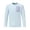 Light Blue, variant on Quick Dry Workout Shirts for Men Slim Fitted Muscle Tshirts Breathable Long Sleeve Crew Neck Gym Running Athletic Shirts with Zipper Pocket Black XXL