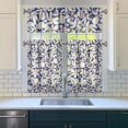 thumbnail image 3 of Kitchen Curtains and Valance Set 36 Inch Tier Pioneer Colorful Floral 3 Pieces Set Dining Room Small Curtain Drapes Cafe Curtains Valance for Home Decor Rod Pocket, 3 of 6