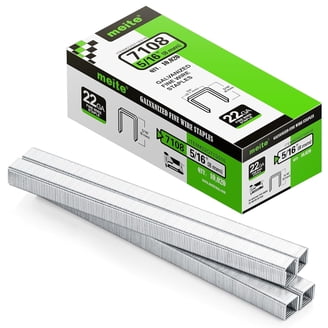 Meite 20 Gauge J4 Series Staples – 1/5" Crown X 3/8" Leg Length – 5,000 Pcs/Box – Galvanized – Fits 422J/422JL Staplers