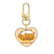 thumbnail image 1 of El gato duerme. Llavero de metal en forma de corazón dorado, 1 of 3