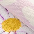 thumbnail image 3 of Alfombra de baño rosa con margaritas, decoración de flores blancas y amarillas, antideslizante, de microfibra, superabsorbente, lavable a máquina, para ducha (40,6 x 60,9 cm), 3 of 6