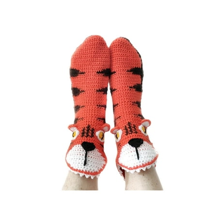 

AMILIEe Funny Animal Socks for Kids Women Knit Crocodile Floor Socks 3D Chameleon Shark
