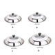 thumbnail image 5 of Matsuzay Tapa para wok con perilla redonda Construcción duradera Ajuste universal Tapa de acero inoxidable fácil de limpiar Cocina y Comedor plata 30, 5 of 6