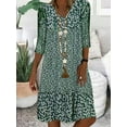 thumbnail image 1 of 2024 Robe Tendance Grande Taille pour Femmes Été Imprimé Manches Courtes Ample Décontractée Robes Femme Élégante Mode Plage Vêtements pour Dames, 1 of 7