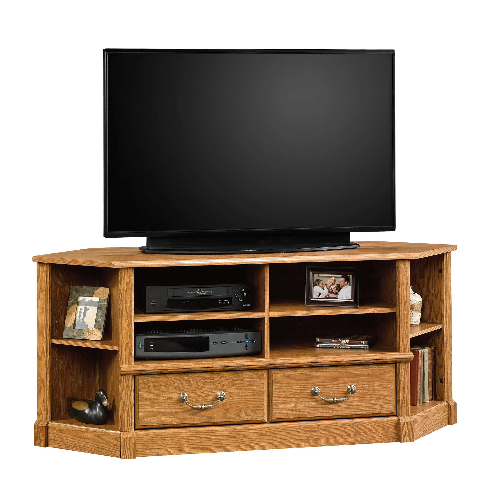 The Oak Corner TV Stand with Fireplace: A Blend of Style and Function