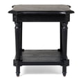 thumbnail image 2 of Maven Lane Pullman Traditional Square Wooden Side Table, Black, Set of 3, 2 of 5