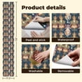 thumbnail image 4 of Peel and Stick Wallpaper Contact Paper all geometric butta patten paisley Ajrakh batik Kalamkari Block Print Self Adhesive and Removable 17.7in x 118in, 4 of 8