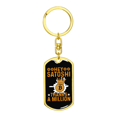 thumbnail image 4 of Hey Satoshi Crypto Stainless Steel or 18k Gold Premium Swivel Dog Tag Keychain, 4 of 8