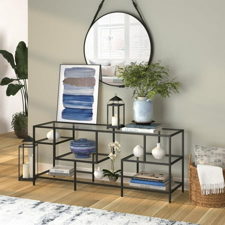 Camden&Wells - Deveraux TV Stand for TVs Up to 65" - Blackened Bronze/Glass