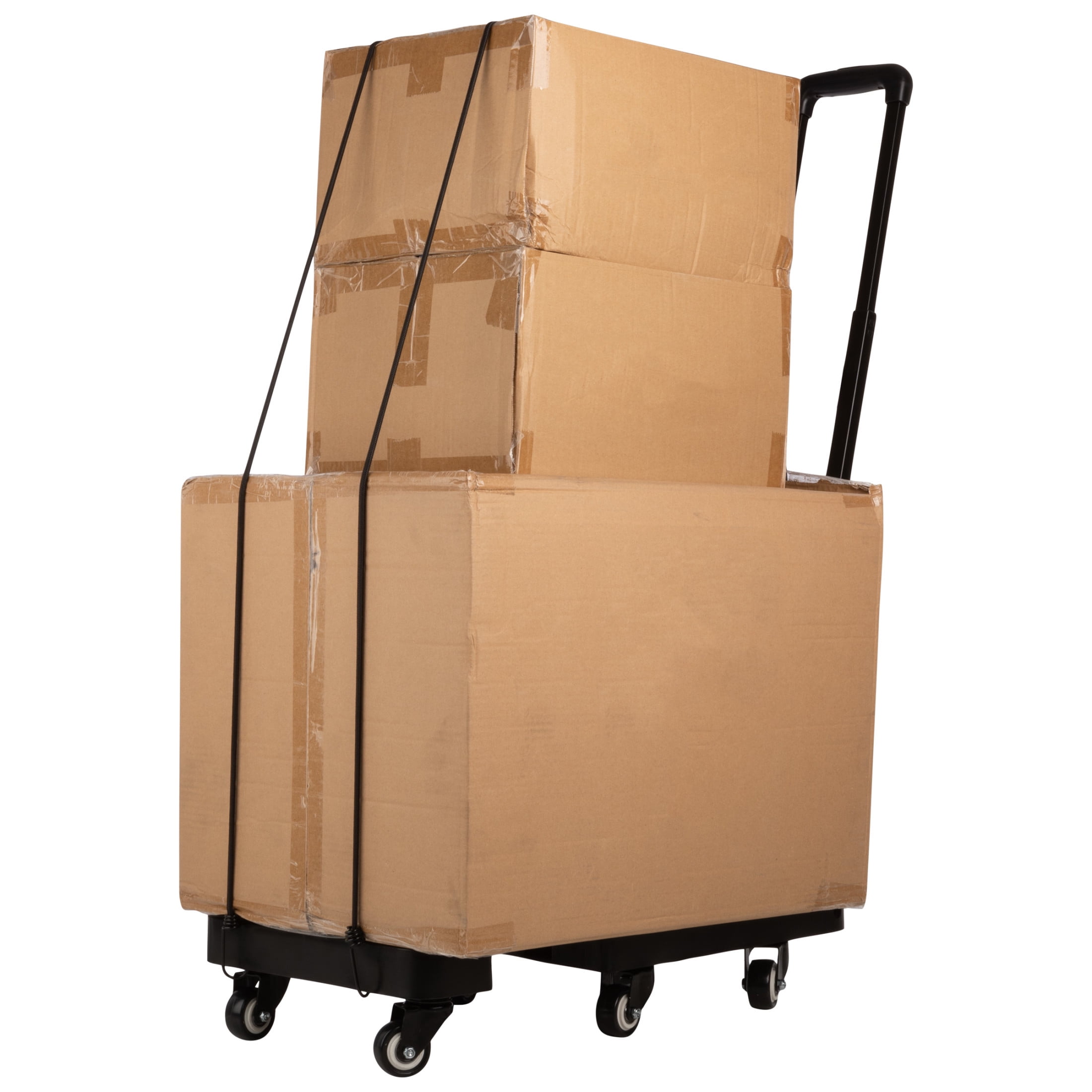 Stalwart Folding Hand Truck Dolly Cart with Wheels and 500lb Capacity