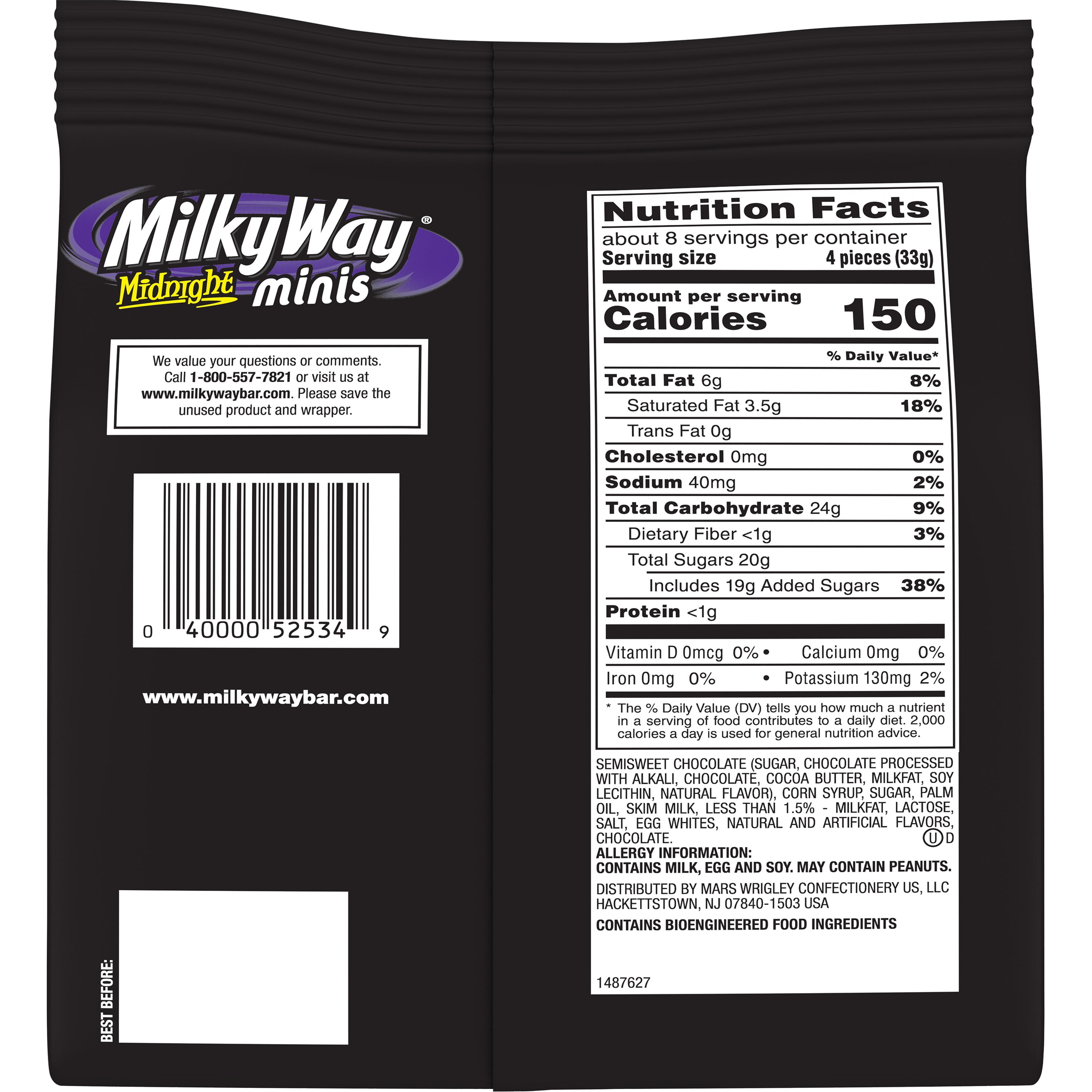 Buy Milky Way Midnight Minis Dark Chocolate Candy Bars ...