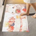 thumbnail image 2 of SKYSONIC Toiletry Mat Rabbit and Cake Print, Fluffy Plush Absorbent Bath Rugs Carpet with Non Slip Bottom for Bathroom Floor Toilet Tub and Shower, 2 of 7